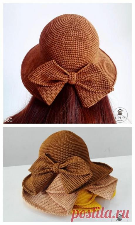 Летние шляпки, связанные крючком. 3 любопытных идеи со схемой вязания - стильно, красиво и просто | Мое хобби | Яндекс Дзен