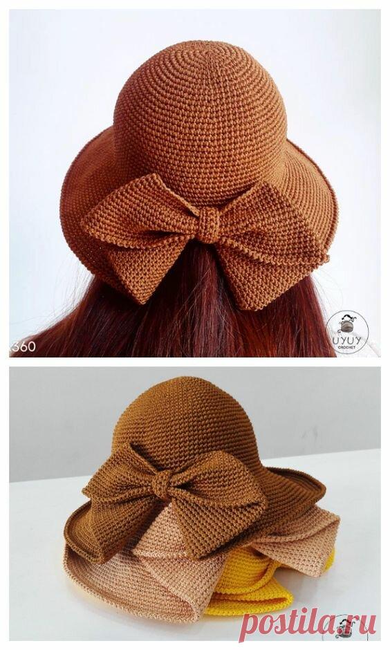 Летние шляпки, связанные крючком. 3 любопытных идеи со схемой вязания - стильно, красиво и просто | Мое хобби | Яндекс Дзен