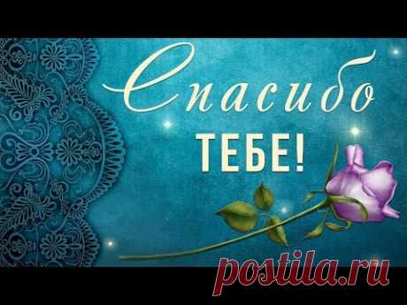 💖 Спасибо тебе за то, что ты есть у меня!💖 Анимационная оригинальная  открытка/пожелание/статус для соцсетей и пр. #WhatsApp #Длятебя #спасибо - YouTube
