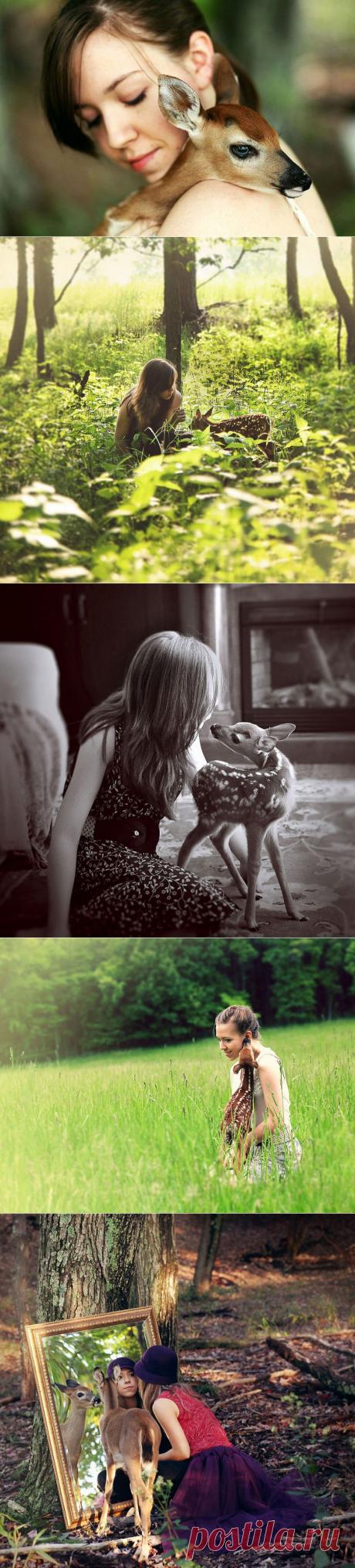 Девочка и ее олененок — история необычного питомца • НОВОСТИ В ФОТОГРАФИЯХ