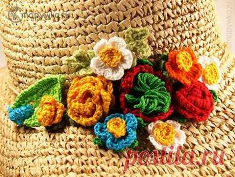 Вязание цветов крючком - цветочная поляна - HANDMADE-ИДЕИ