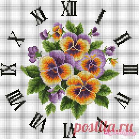 вышиваем часы