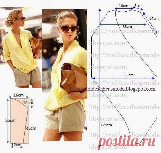 Blusa transpassada feminina com manga comprida passo a passo Para fazer o molde desta blusa transpassada feminina com manga comprida siga o passo a passo em baixo. Este trabalho foi redigido com critério para...