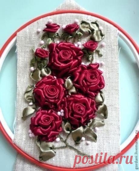 Роза, в технике вышивка летами
автор мастер-класса Marina