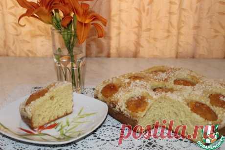 Дрожжевой пирог с абрикосами без замеса руками Кулинарный рецепт