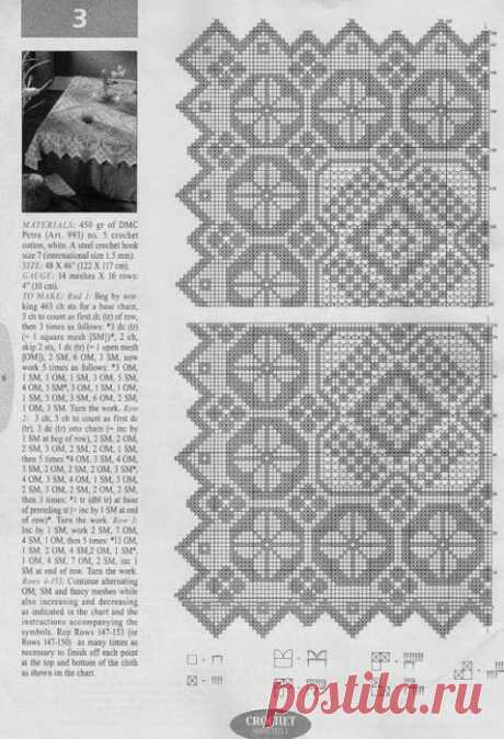 Crochet Knitting Handicraft: Table cloths crocheted