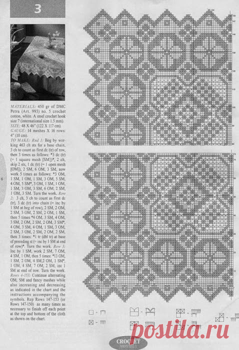 Crochet Knitting Handicraft: Table cloths crocheted