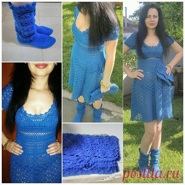 #платьедлялюбимки #платьекрючком #вязаноеплатье #летняявязанаяобувь #ручнаяработа #платьеизхлопка #клатчкрючком #knitboots #handmade #loveknit