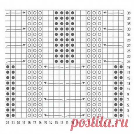 Объёмный узор спицами