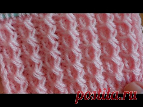 Красивый👍 объёмный узор спицами для джемпера, свитера, туники, жилета.