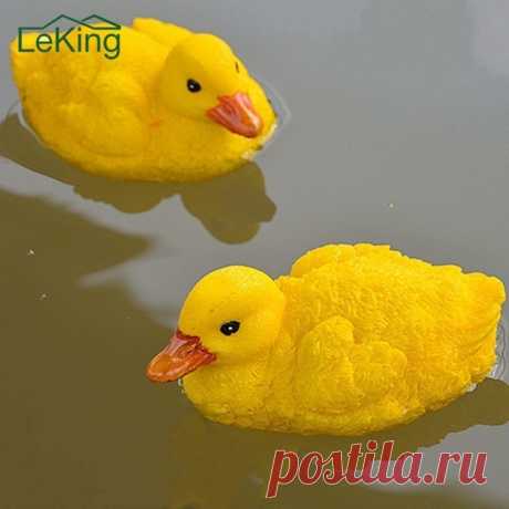 2 предмета искусственный Floating смолы желтые утки для бассейн газон дома и сада имитация орнамент для ежедневного Применение купить на AliExpress