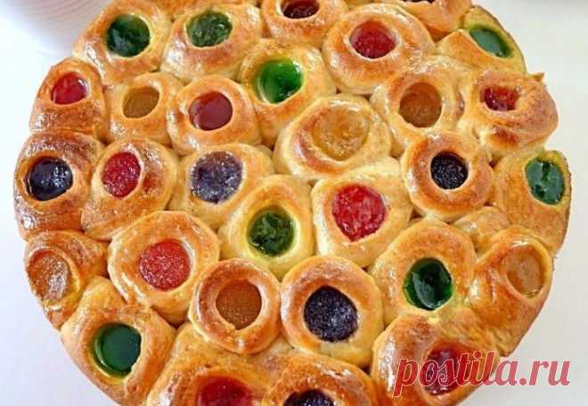 Безумно яркий и вкусный! Пирог с мармеладом