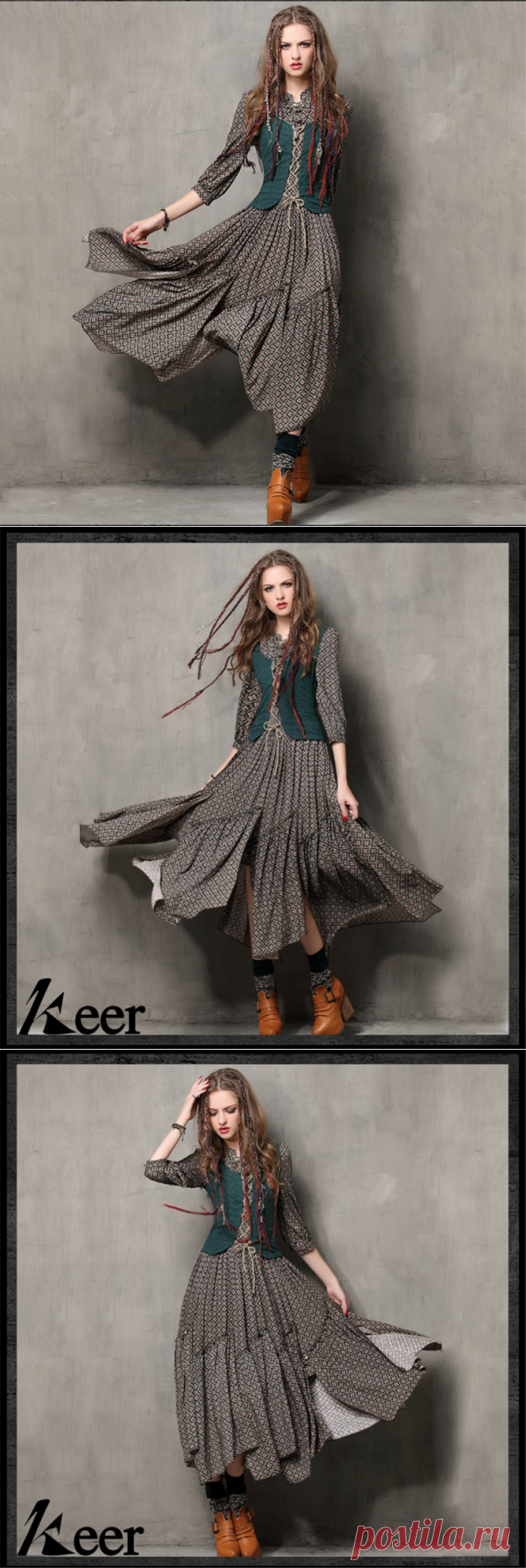 Осень Туника Vestidos Старинные Мандарин Воротник Хлопок Платье Половина Рукава A Line Три Четверти Рукава Макси Женщины Вышивка Платья купить на AliExpress