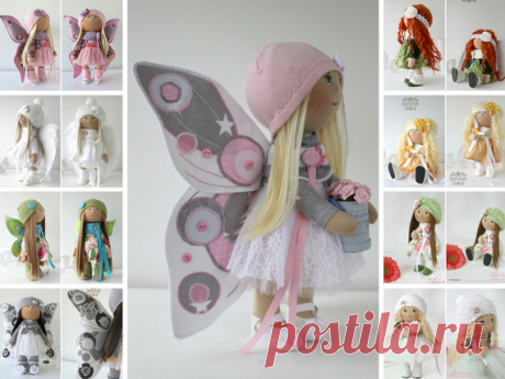 Butterfly doll Handmade doll Tilda doll Art by AnnKirillartPlace