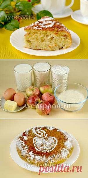 Яблочный манник в мультиварке