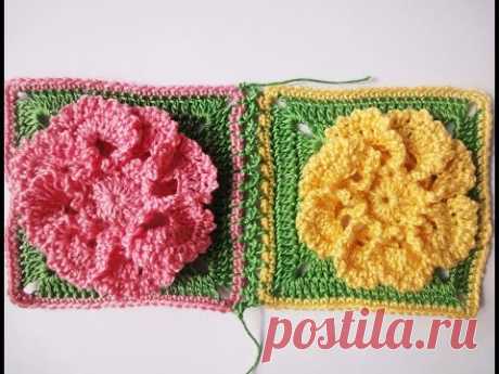 Соединение квадратов Compound squares Crochet
