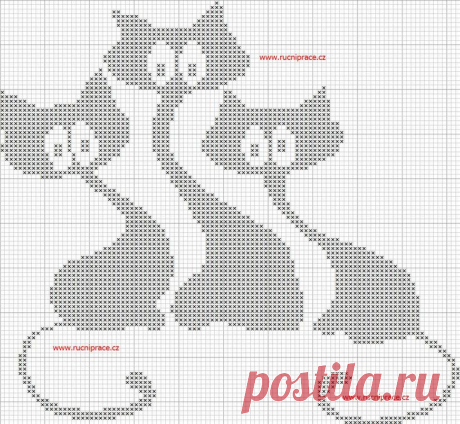 Схемы котов для вязания и вышивки — Сделай сам, идеи для творчества - DIY Ideas
