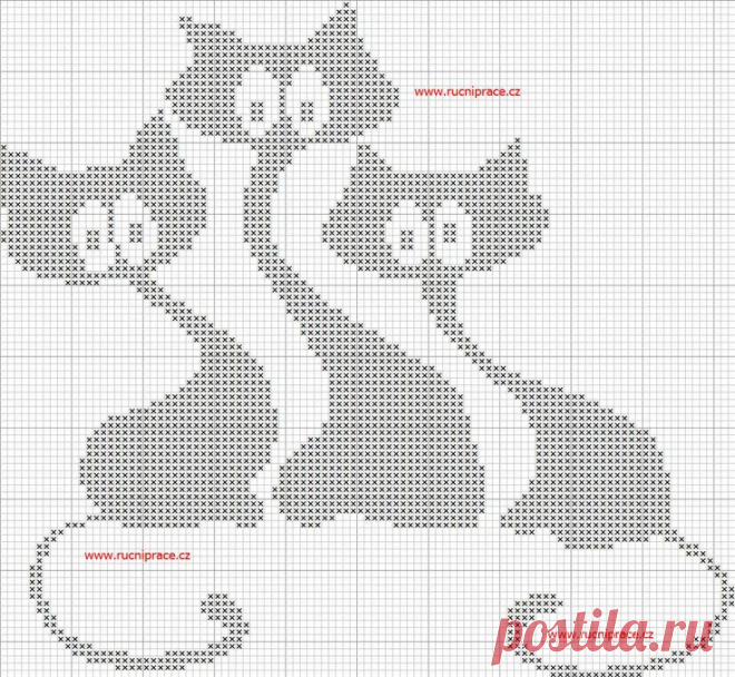 Схемы котов для вязания и вышивки — Сделай сам, идеи для творчества - DIY Ideas