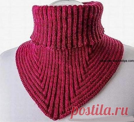 Простая универсальная манишка Манишка спицами видео простая