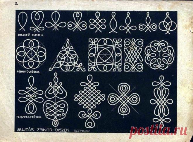 Сутажная вышивка на одежде с образцами схем