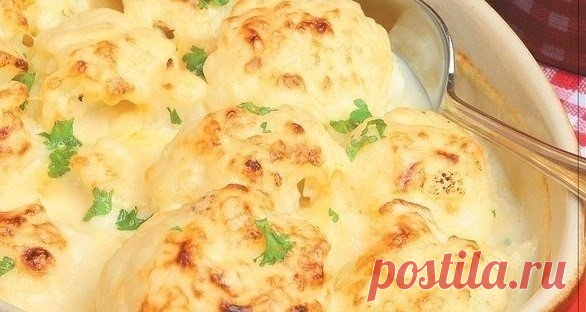 Цветная капуста, запеченная с сыром