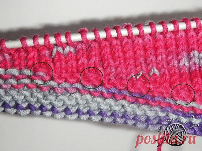 Частичное вязание на спицах без дырочек