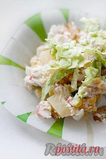 Салат "Коккиль" с курицей и чесночными сухарями (рецепт с фото) | RUtxt.ru