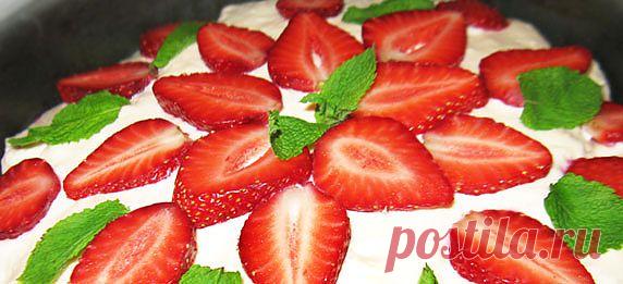 Торт Тирамису с клубникой - рецепт приготовления с фото