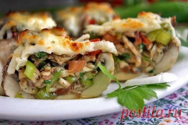 Фаршированные шампиньоны | Любимые рецепты
