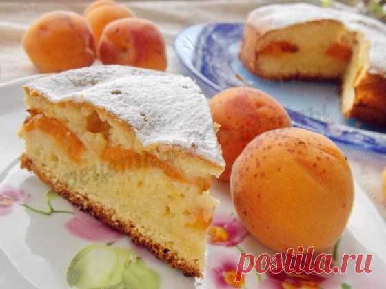 Пирог со свежими абрикосами