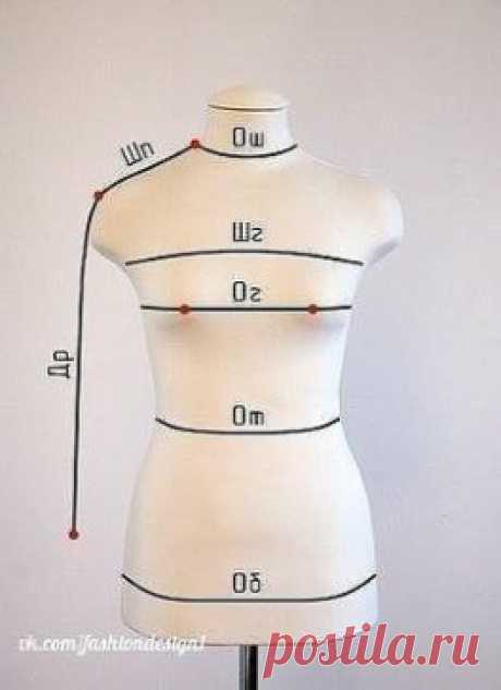 Подсказка для рукодельницы: как снять мерки?
Прежде чем строить выкройку, необходимо правильно снять мерки. Это очень ответственный этап, от того, насколько точно сняты мерки зависит как будет сидеть изделие на фигуре. Для снятия мерок человек должен стоять ровно, не напрягаясь. Измерения проводят по нижнему белью, можно надеть легкую майку или футболку, чтобы было легче определить положение плечевого шва По линии талии следует завязать бельевую резинку, чтобы точно определить эту линию (помнит