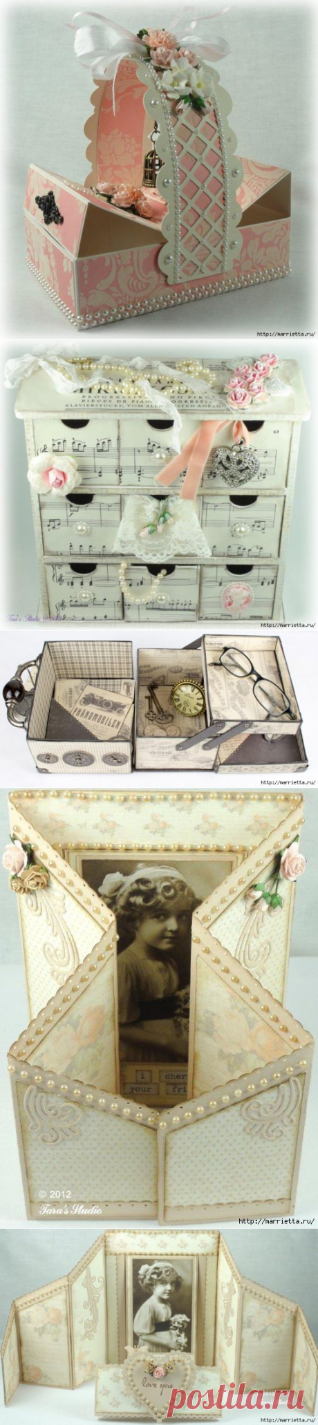 Бумажный хендмейд. Очень красивые работы от Craft Studio.