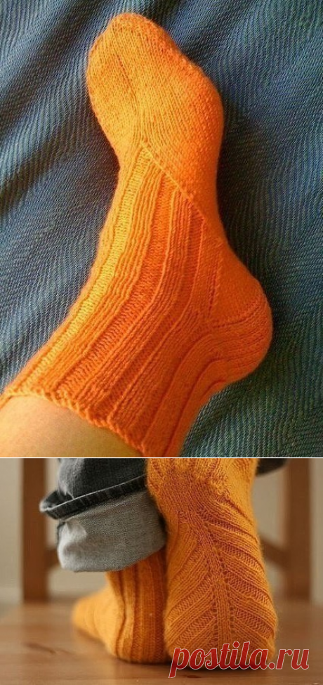 Носки, связанные по косой (Вязание спицами) &amp;#8211; Журнал Вдохновение Рукодельницы