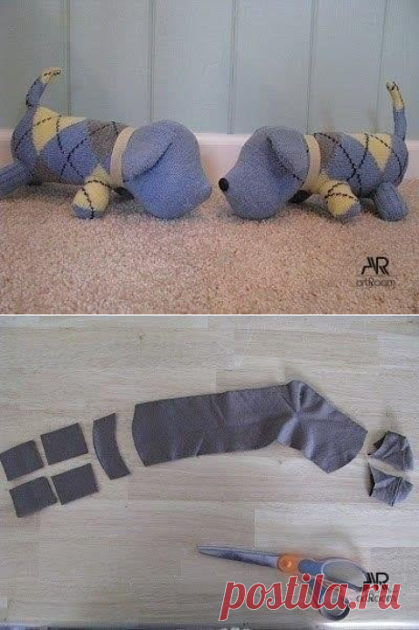 Собачка из носка