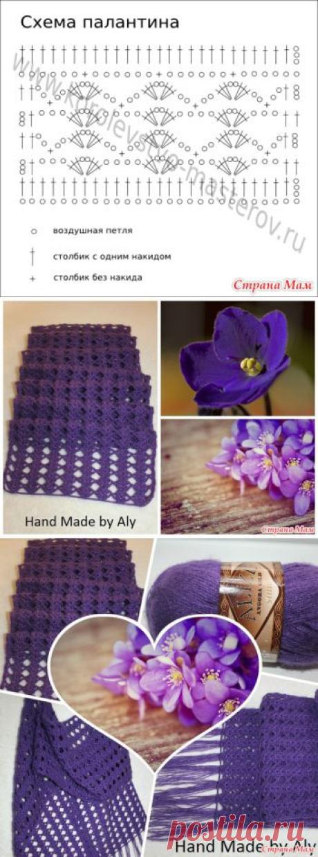 Шарфик "Violet" - Вязание - Страна Мам