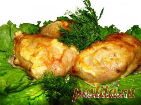 Куриные грудки , запеченные с ананасом