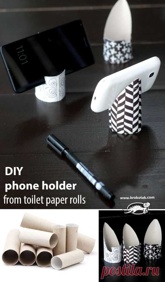(49) How to make phone holder from toilet paper rolls | make it with paper