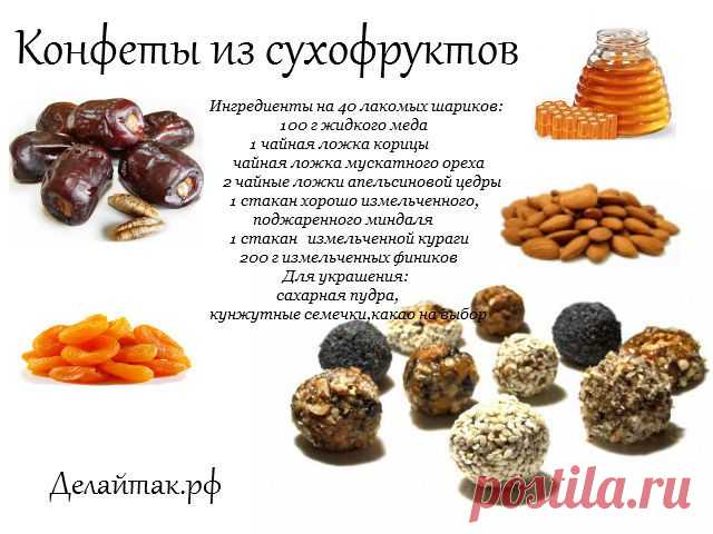 Конфеты из сухофруктов