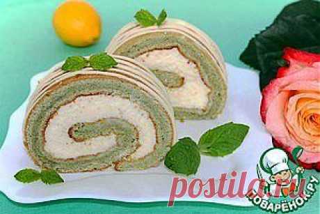 Мятное пирожное с лимонным курдом - кулинарный рецепт