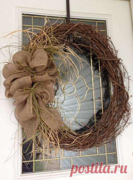 (32) Burlap Wreath Ideas | back to article original size image via www pinterest com | primitive