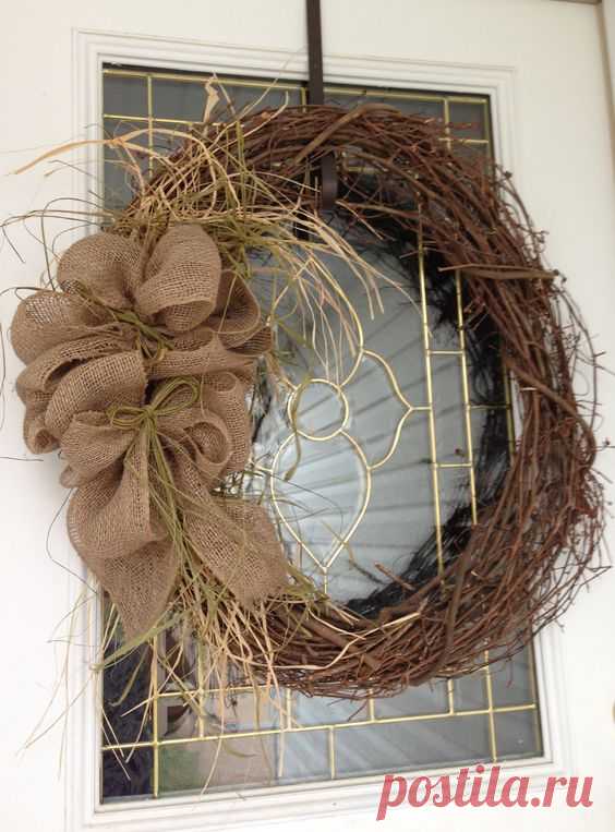 (32) Burlap Wreath Ideas | back to article original size image via www pinterest com | primitive