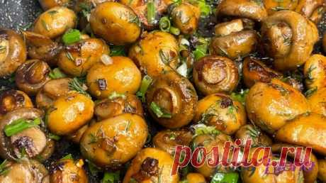Шампиньоны на сковороде – 10 рецептов сочных, ароматных грибов