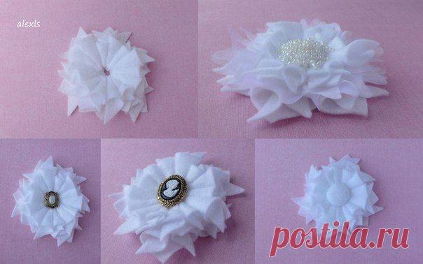 КАК СДЕЛАТЬ БРОШКИ ИЗ ВИСКОЗНЫХ САЛФЕТОК - Бижутерия.Украшения