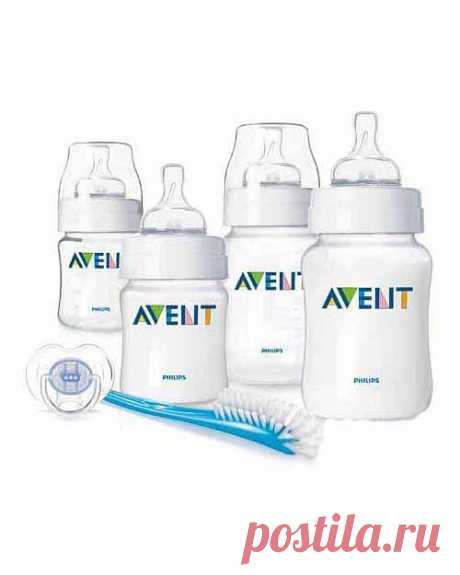 Набор бутылочек для новорожденного с пустышкой и щеточкой Avent Philips
