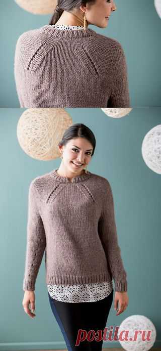 Ravelry: Shifted Eyelet Yoke Sweater pattern by Sachiko Burgin