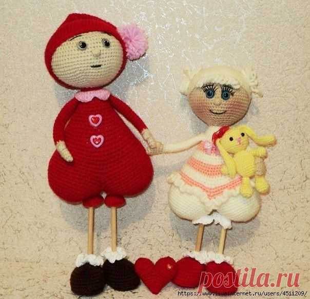 Вязаная игрушка "Сердечные человечки" » Женский Мир