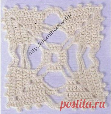 Квадратные мотивы крючком