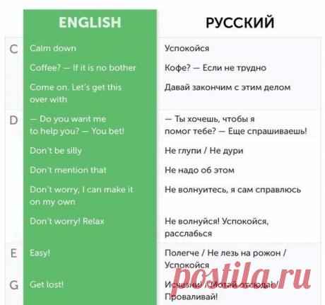 50 разговорных фраз для общения на английском / Неформальный Английский