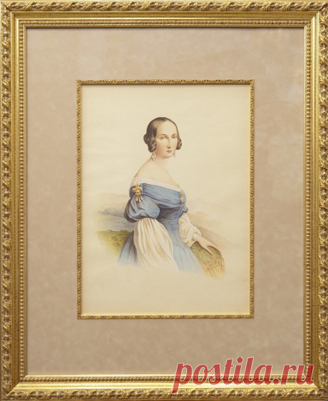 Тыранов Алексей Васильевич (Россия, 1808-1859) - известный портретист, жанрист, мастер интерьера. Был учеником Венецианова