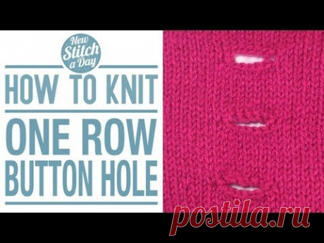 How to Knit the One Row Button Hole (English Style)